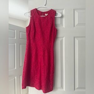 J. Crew Elegant Pink Lace Dress